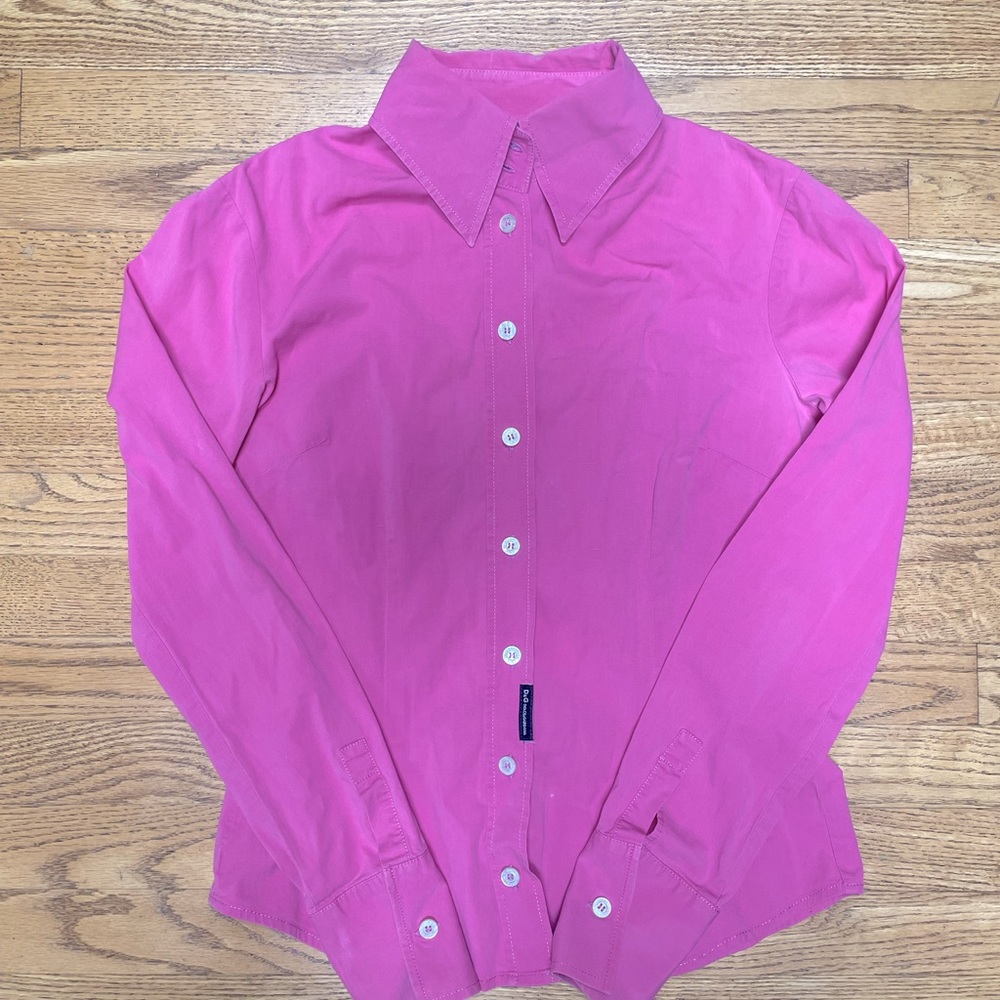 Dolce & Gabbana pink button up dress shirt.